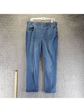 Croft & Barrow Jeans Womens Size 12 Blue Straight Leg Stretch Mid Rise Denim